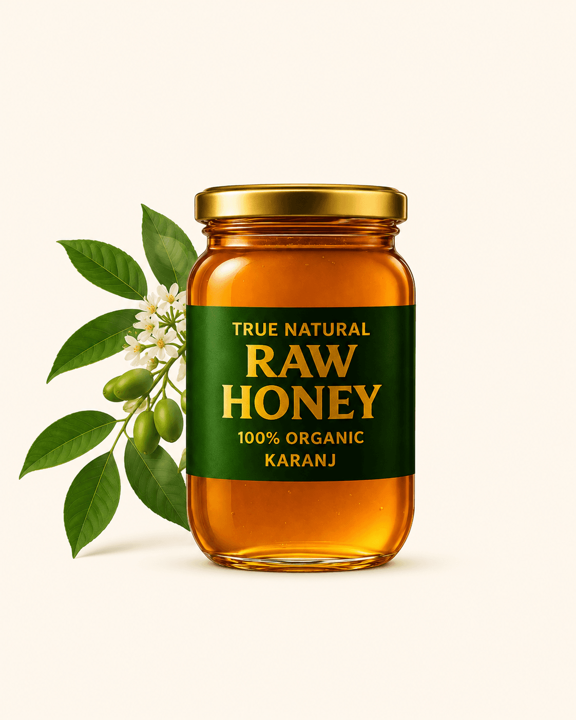 True Natural True Natural Raw Honey – 100% Organic Karanj ( 500g) — our best selling raw honey product