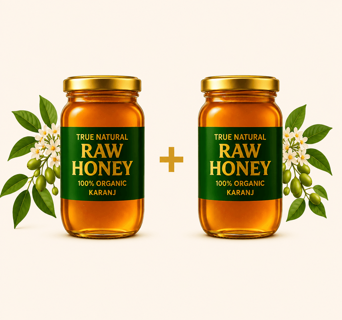 True Natural True Natural Raw Honey – 100% Organic Karanj (2 Bottles x 500g) — our best selling raw honey product