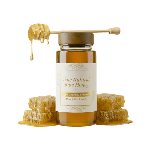 True Natural Raw Honey Jar
